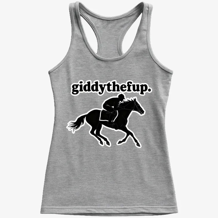 Giddythefup-Women's Tank Top-Gray Granite