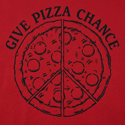Give Pizza Chance Peace Sign Pizza detail