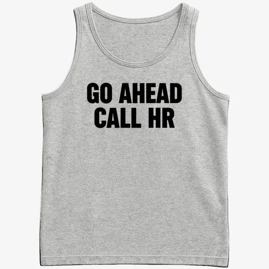 Go Ahead Call HR-Men's Tank Top-Gray Heather