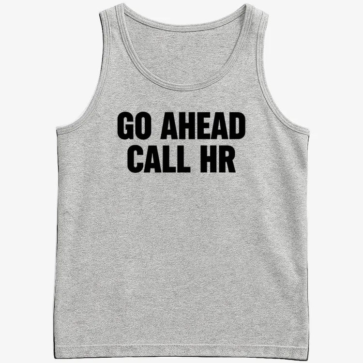 Go Ahead Call HR-Men's Tank Top-Gray Heather