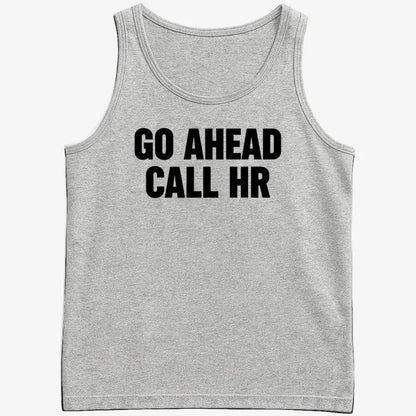 Go Ahead Call HR-Men's Tank Top-Gray Heather