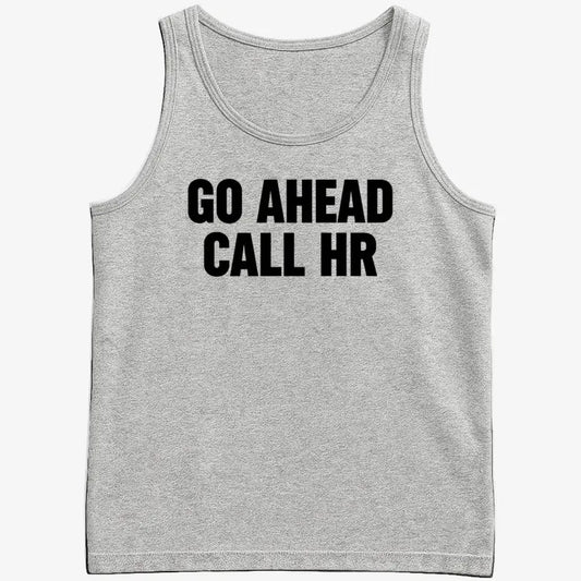 Go Ahead Call HR-Men's Tank Top-Gray Heather
