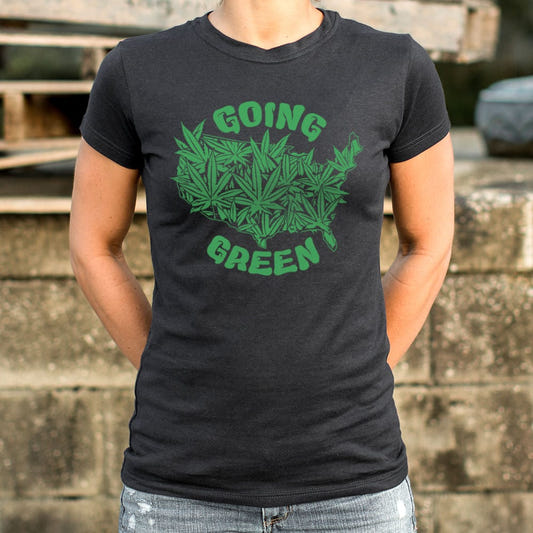 Going Green USA Map graphic Women's T-Shirt in Midnight