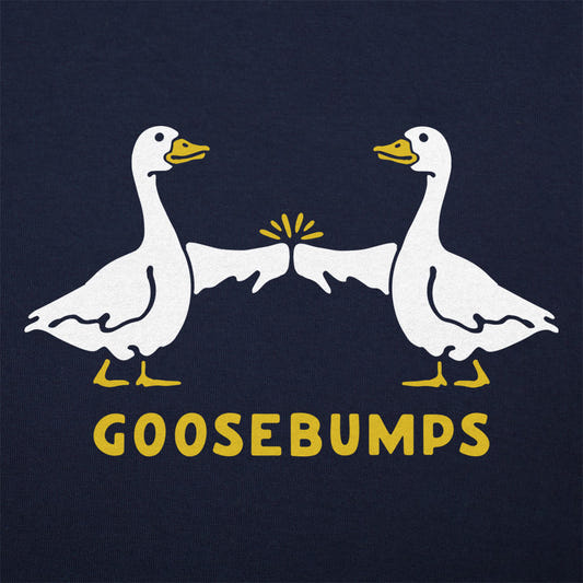 Goosebumps Two Geese Fist Bumping graphic tee design