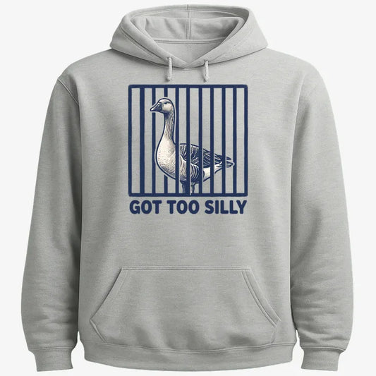 Got Too Silly Goose-Hoodie-Gray Heather