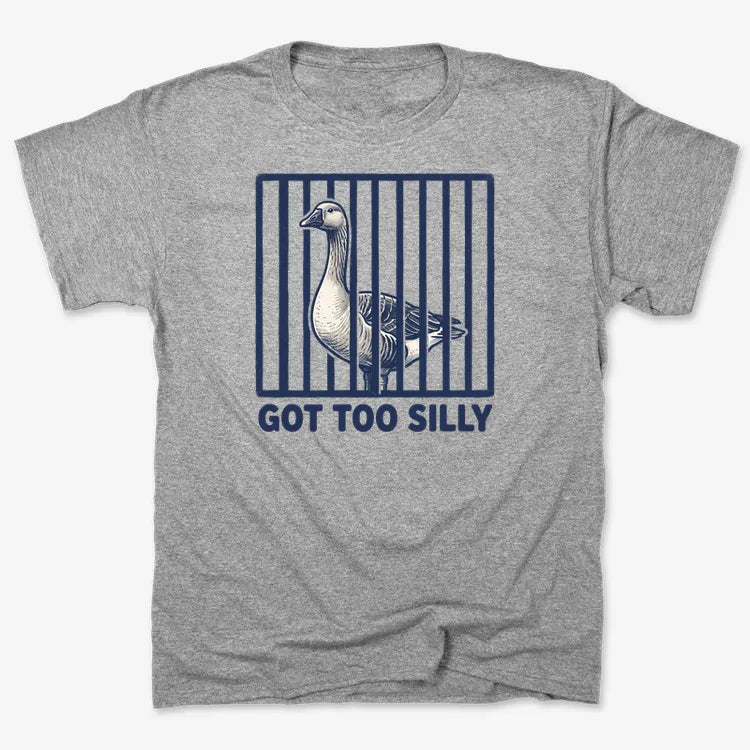 Got Too Silly Goose-Men's T-Shirt-Gray Heather