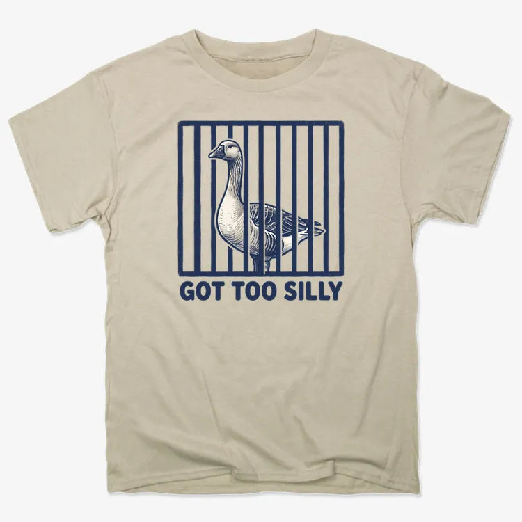 Got Too Silly Goose-Men's T-Shirt-Sand