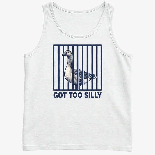 Got Too Silly Goose-Men's Tank Top-White