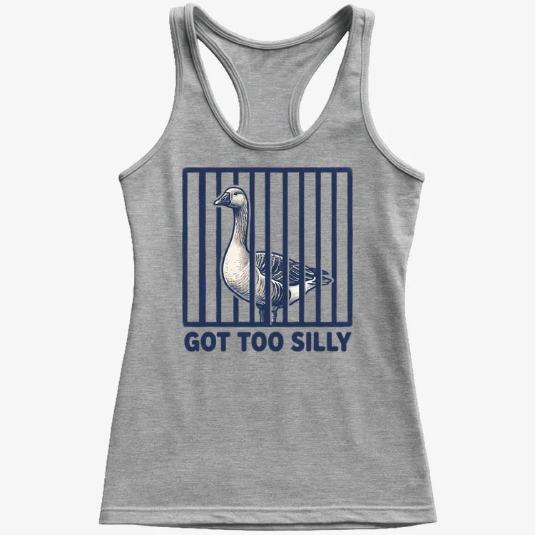 Got Too Silly Goose-Women's Tank Top-Gray Granite