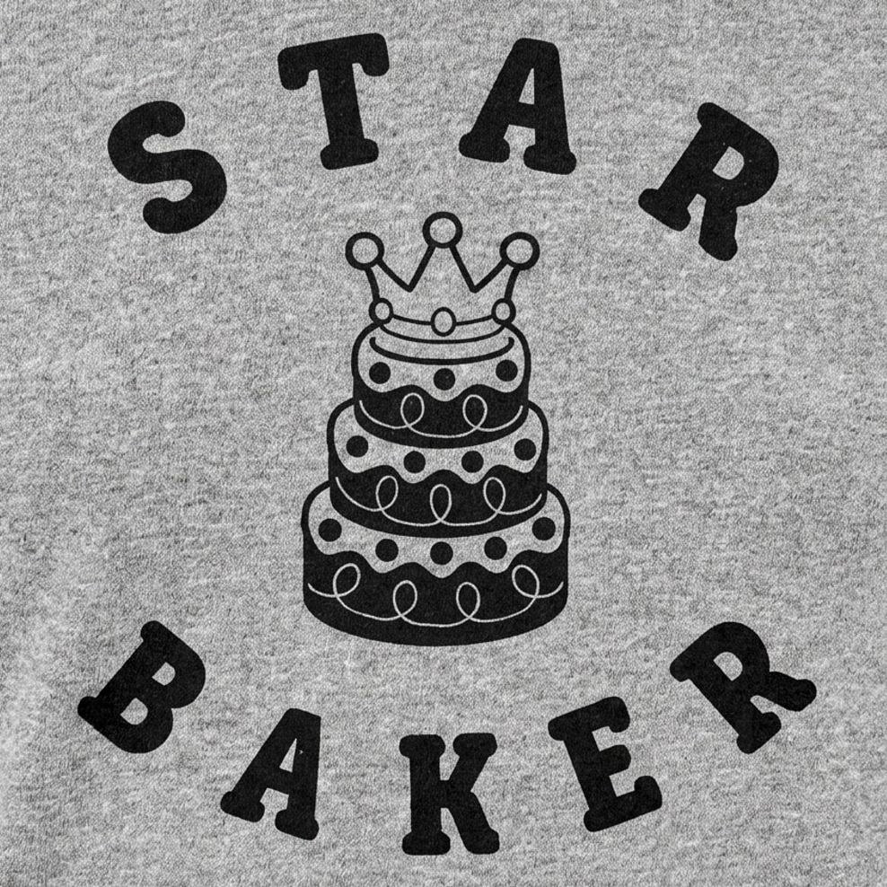 Star Baker Crowned Cake Baking Graphic detail