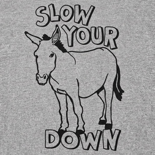 Slow Your Ass Down Donkey Pun Design detail