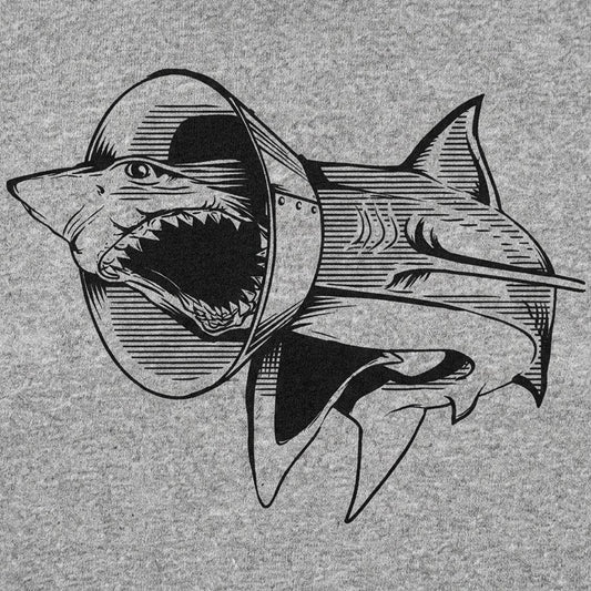 Sharky Boy the Great White Shark in a Cone Collar detail