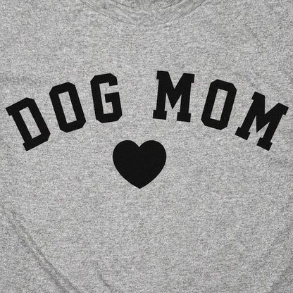 Dog Mom with Heart Varsity Text detail