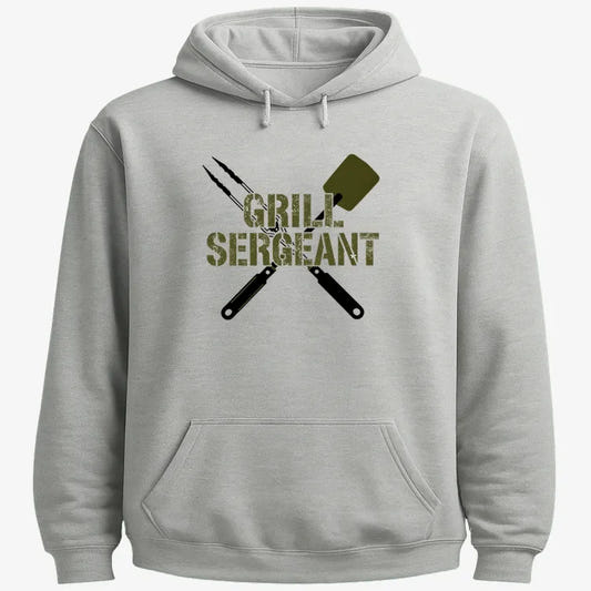 Grill Sergeant Master of the BBQ-Hoodie-Gray Heather