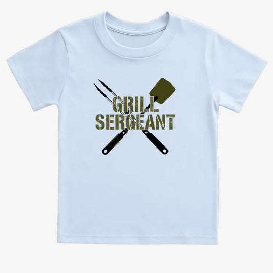 Grill Sergeant Master of the BBQ-Kids T-Shirt-Blue