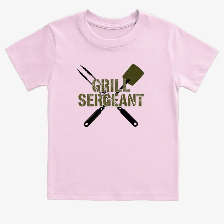 Grill Sergeant Master of the BBQ-Kids T-Shirt-Pink