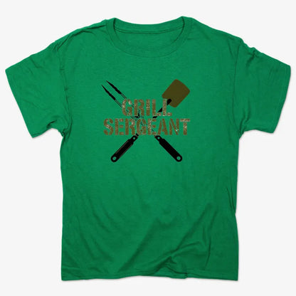 Grill Sergeant Master of the BBQ-Men's T-Shirt-Kelly Green Heather
