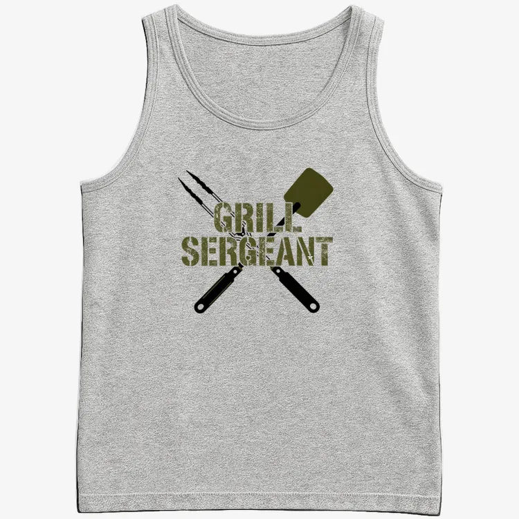 Grill Sergeant Master of the BBQ-Men's Tank Top-Gray Heather