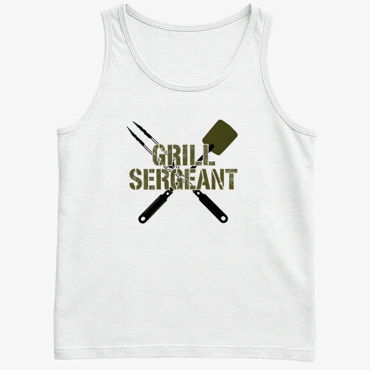 Grill Sergeant Master of the BBQ-Men's Tank Top-White