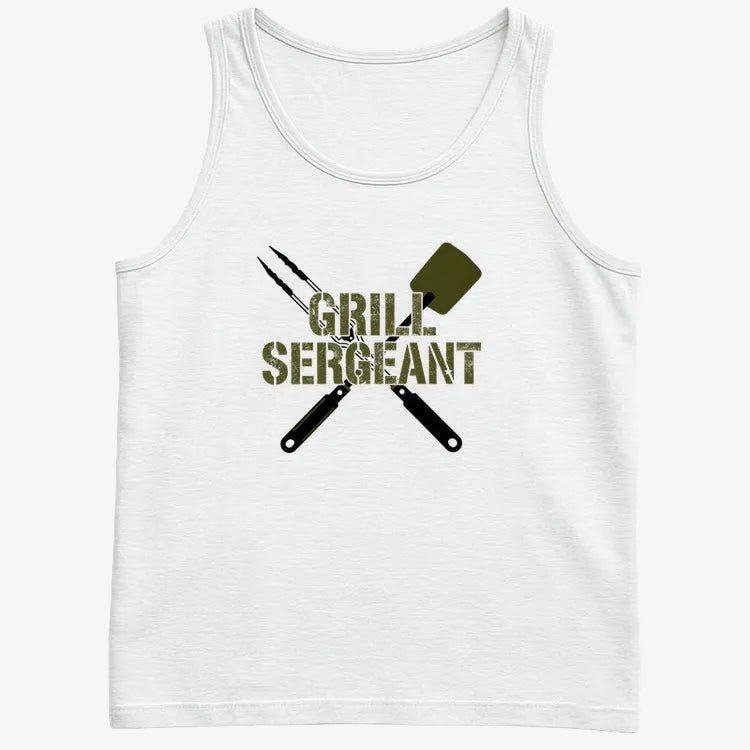 Grill Sergeant Master of the BBQ-Men's Tank Top-White