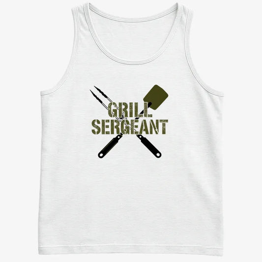 Grill Sergeant Master of the BBQ-Men's Tank Top-White