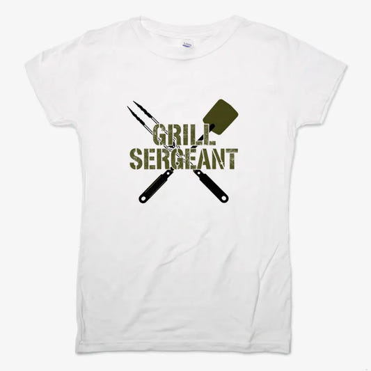 Grill Sergeant Master of the BBQ-Women's T-Shirt-Snow