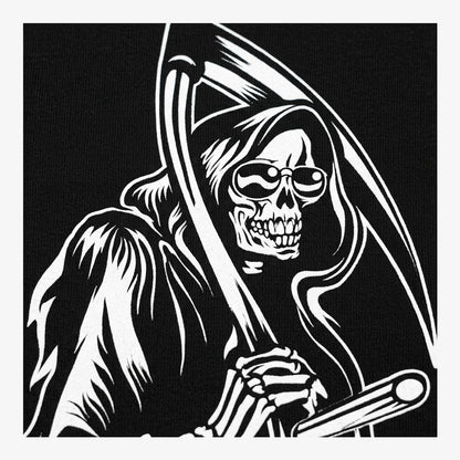 Grin Of The Reaper Grim Reaper Skull with Scythe detail