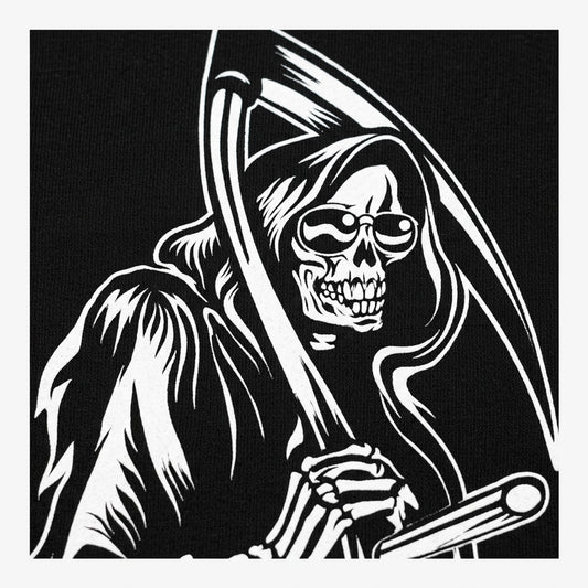 Grin Of The Reaper Grim Reaper Skull with Scythe detail