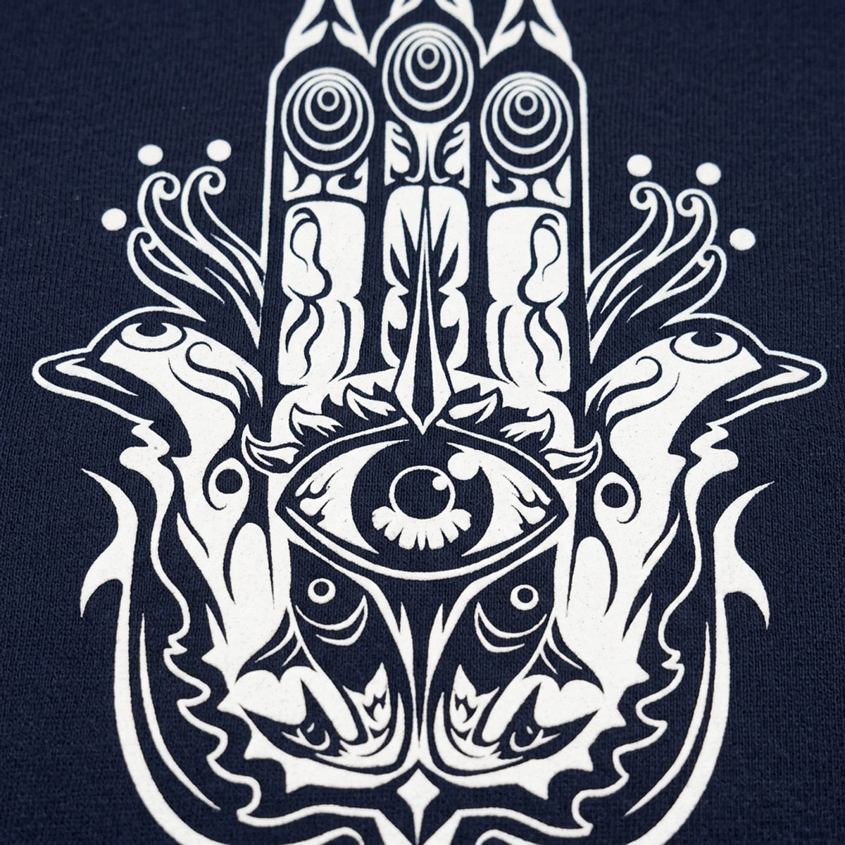 Hamsa Hand with Protective Evil Eye Symbol detail