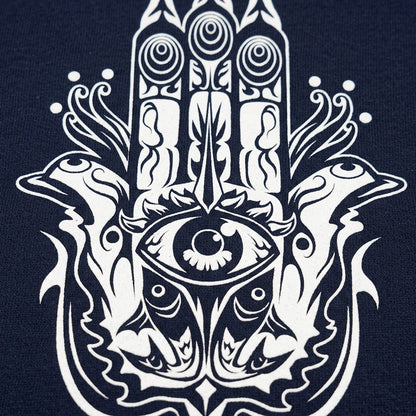 Hamsa Hand with Protective Evil Eye Symbol detail