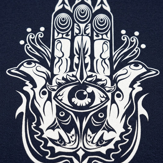 Hamsa Hand with Protective Evil Eye Symbol detail