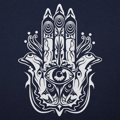 Hamsa Hand with Protective Evil Eye Symbol