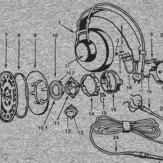 Headphone Anatomy Exploded Parts Diagram detail