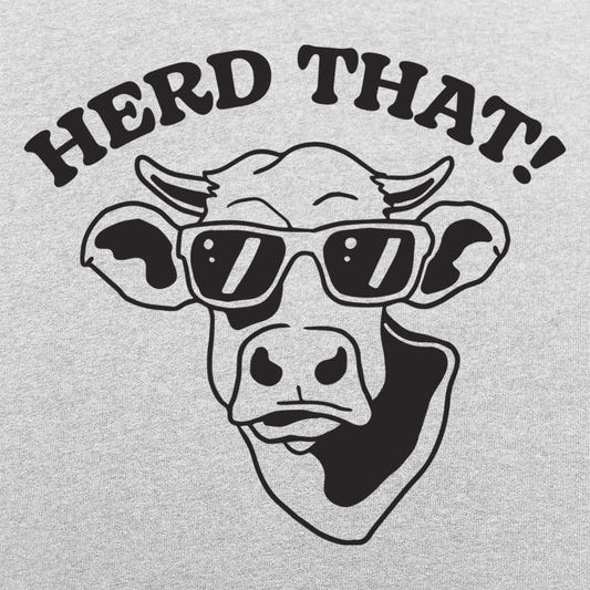 Herd That Cool Cow Wearing Sunglasses graphic tee design