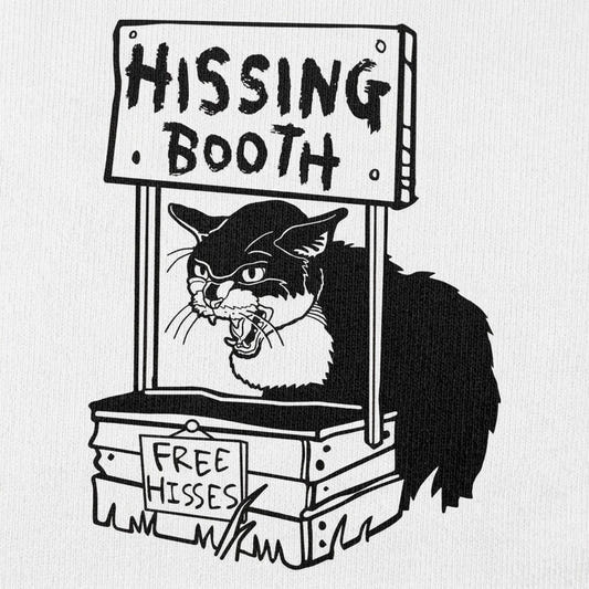 Hissing Booth with Angry Cat and Free Hisses Sign detail