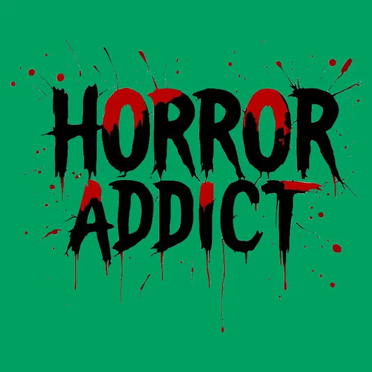 Horror Addict Blood Drip Graphic tee design