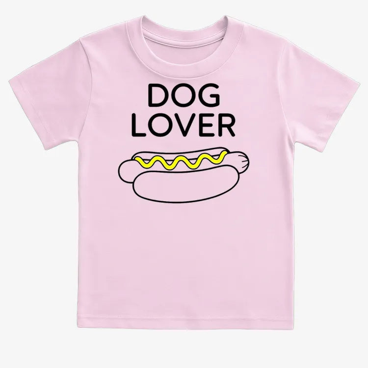 Hot Dog Lover-Kids T-Shirt-Pink