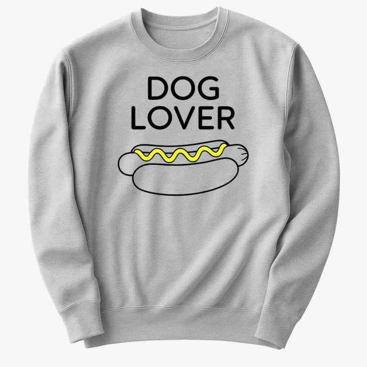 Hot Dog Lover-Sweater-Gray Heather