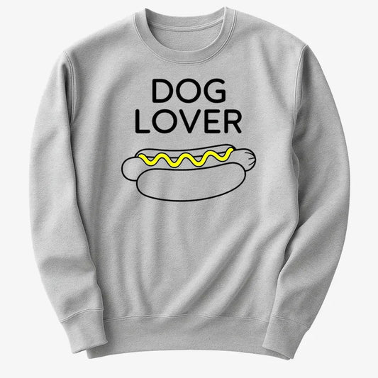 Hot Dog Lover-Sweater-Gray Heather