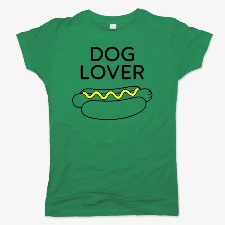Hot Dog Lover-Women's T-Shirt-Lucky Green