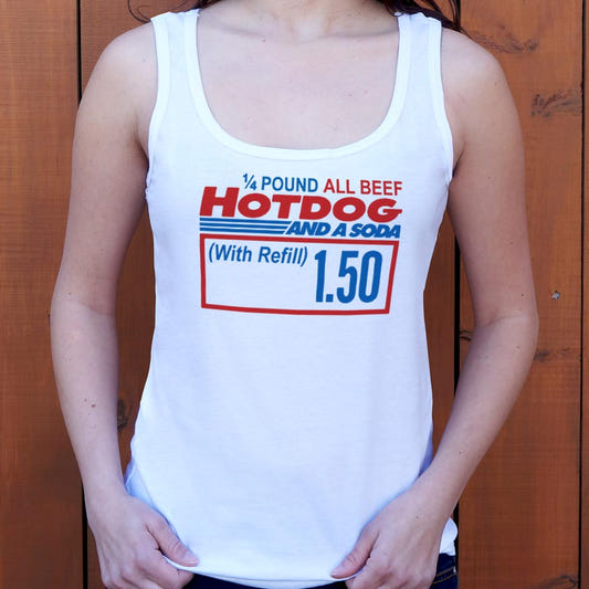 Hot Dog and a Soda - Costco $1.50 Combo Parody graphic Women's Tank Top in Snow