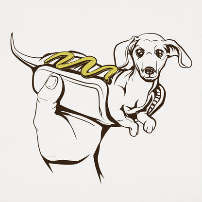 Hot Dog Dog Dachshund in a Bun