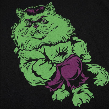Hul-Kat Green Muscular Angry Cat Superhero detail