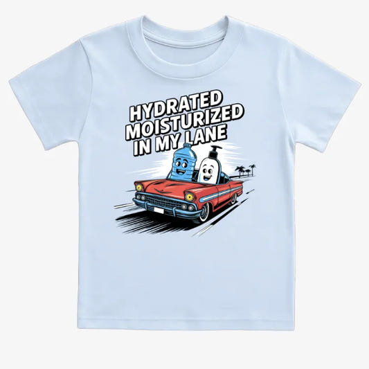 Hydrated Moisturized In My Lane Tee graphic Kids T-Shirt in Blue