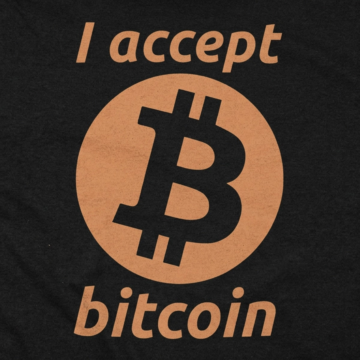 I Accept Bitcoin Cryptocurrency Symbol detail