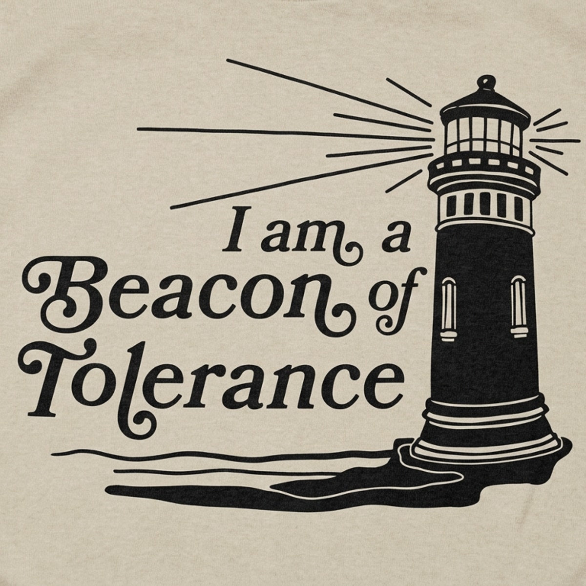 I Am a Beacon of Tolerance Lighthouse detail