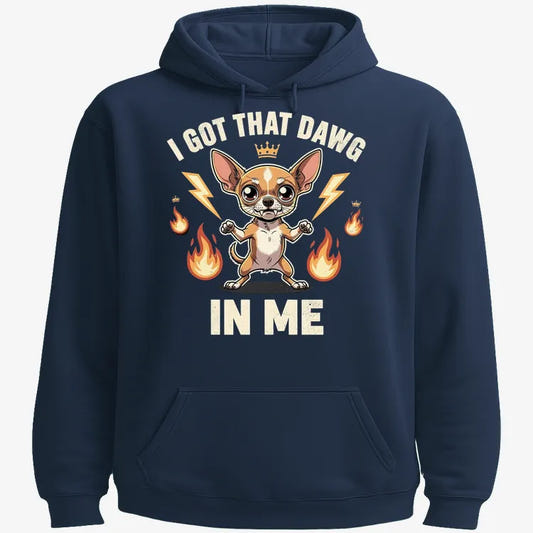 I Got That Dawg In Me-Hoodie-Navy Blue