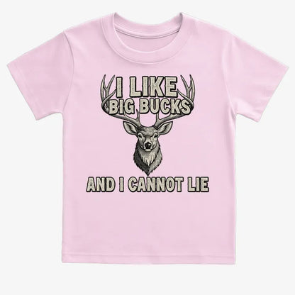 I Like Big Bucks and I Cannot Lie-Kids T-Shirt-Pink