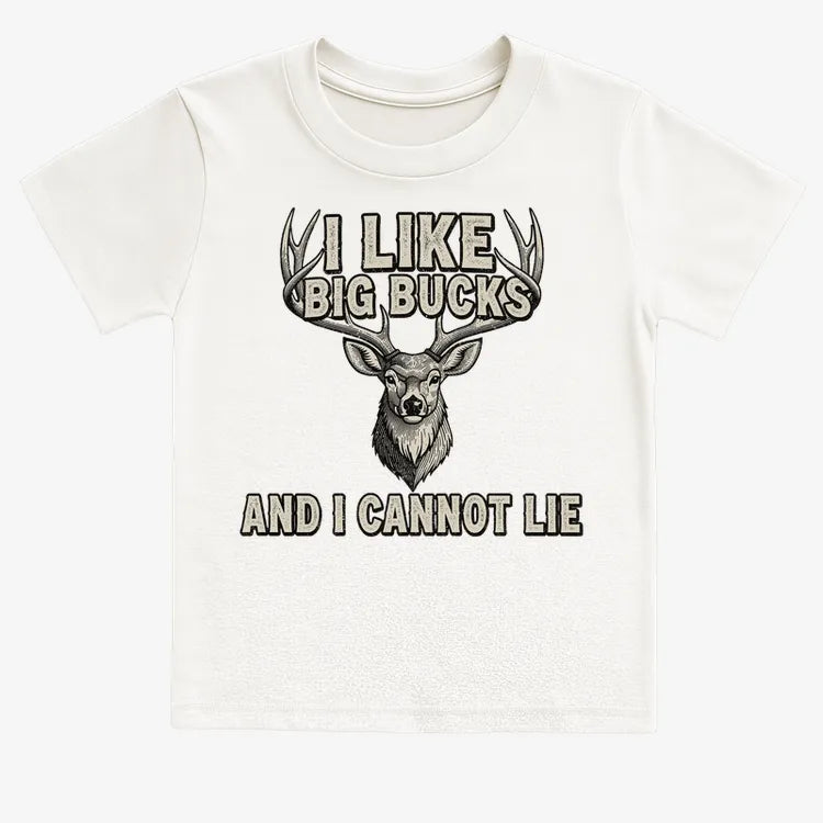 I Like Big Bucks and I Cannot Lie-Kids T-Shirt-White