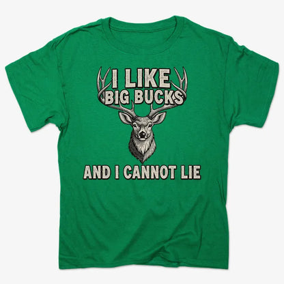 I Like Big Bucks and I Cannot Lie-Men's T-Shirt-Kelly Green Heather
